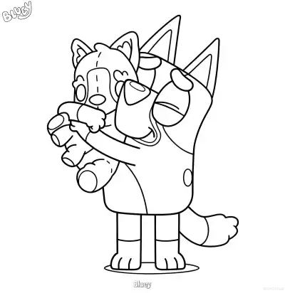 Free printable Bluey  Coloring Page - Free Printable Bluey PDF Coloring Sheets coloring page