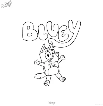 Free printable Bluey 1 Coloring Page - Free Printable Bluey PDF Coloring Sheets coloring page