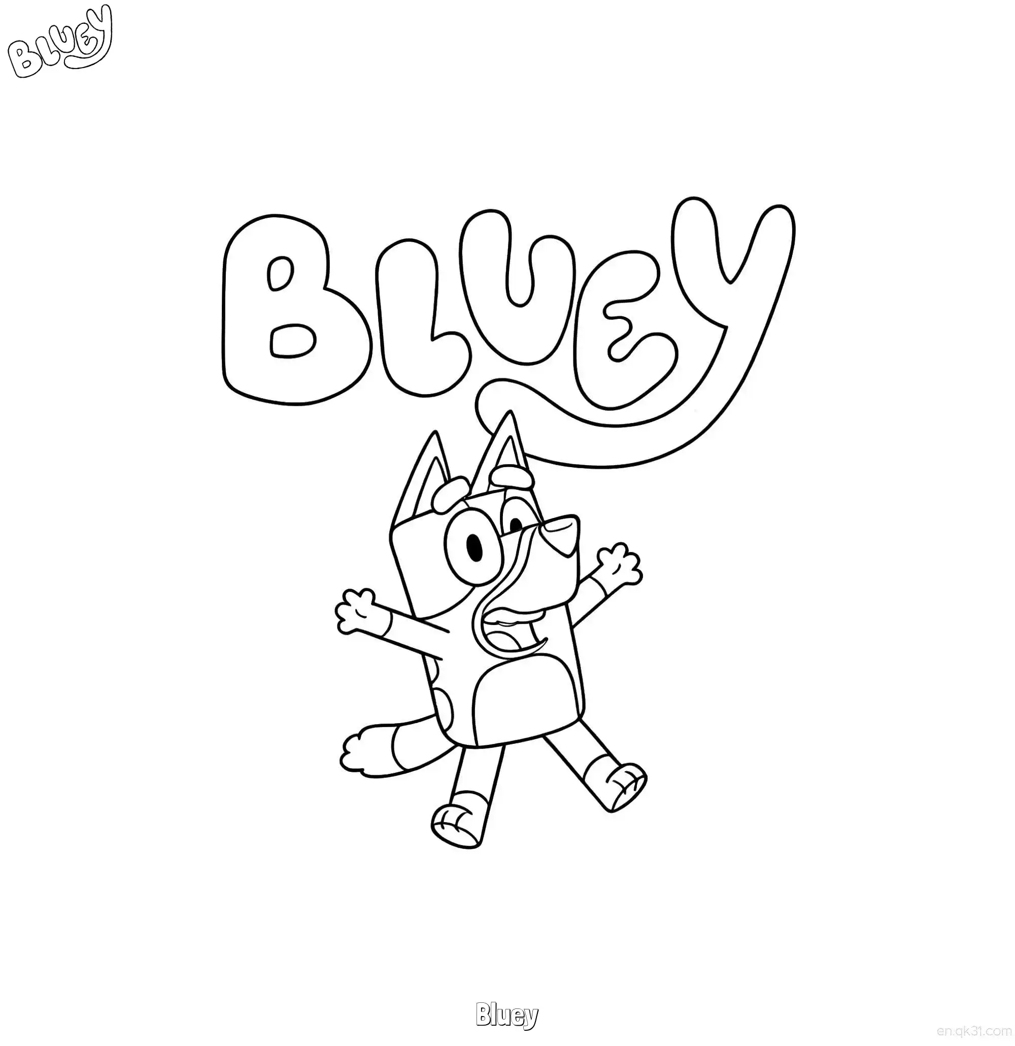 Bluey 1 Coloring Page - Free Printable Bluey PDF Coloring Sheets – Free Printable Coloring Page for Kids and Adults