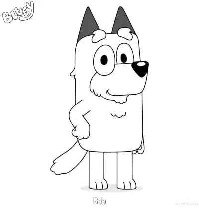 Free printable Bob  Coloring Page - Free Printable Bluey PDF Coloring Sheets coloring page