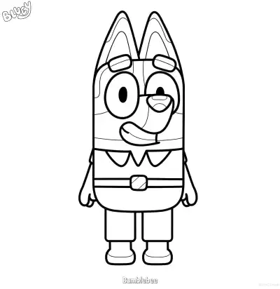 Free printable Bumblebee  Coloring Page - Free Printable Bluey PDF Coloring Sheets coloring page
