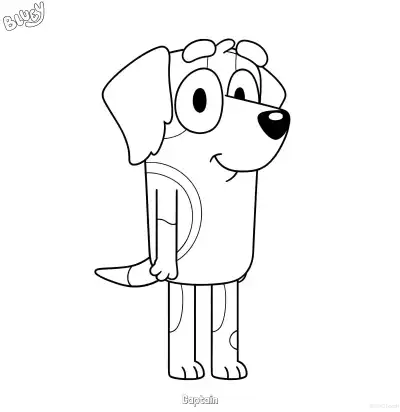 Free printable Captain  Coloring Page - Free Printable Bluey PDF Coloring Sheets coloring page