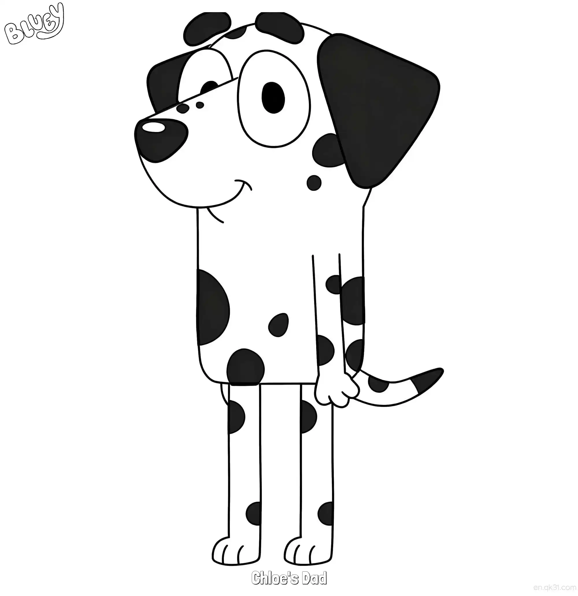 Chloe's Dad  Coloring Page - Free Printable Bluey PDF Coloring Sheets – Free Printable Coloring Page for Kids and Adults
