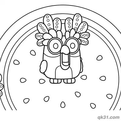 Free printable Cute Bluey and Chattermax Coloring Page | Free Printable PDF for Kids coloring page