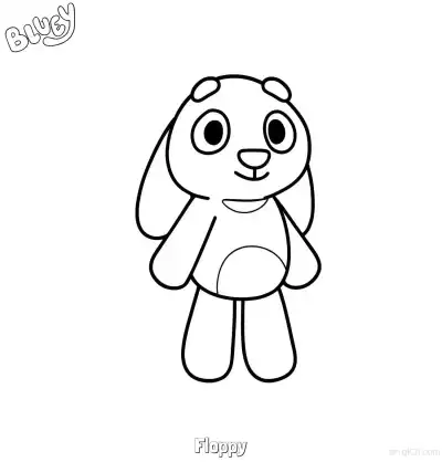 Free printable Floppy  Coloring Page - Free Printable Bluey PDF Coloring Sheets coloring page