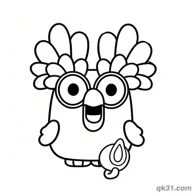 Free printable Funny Chattermax on Toilet Coloring Page | Free Printable for Kids coloring page