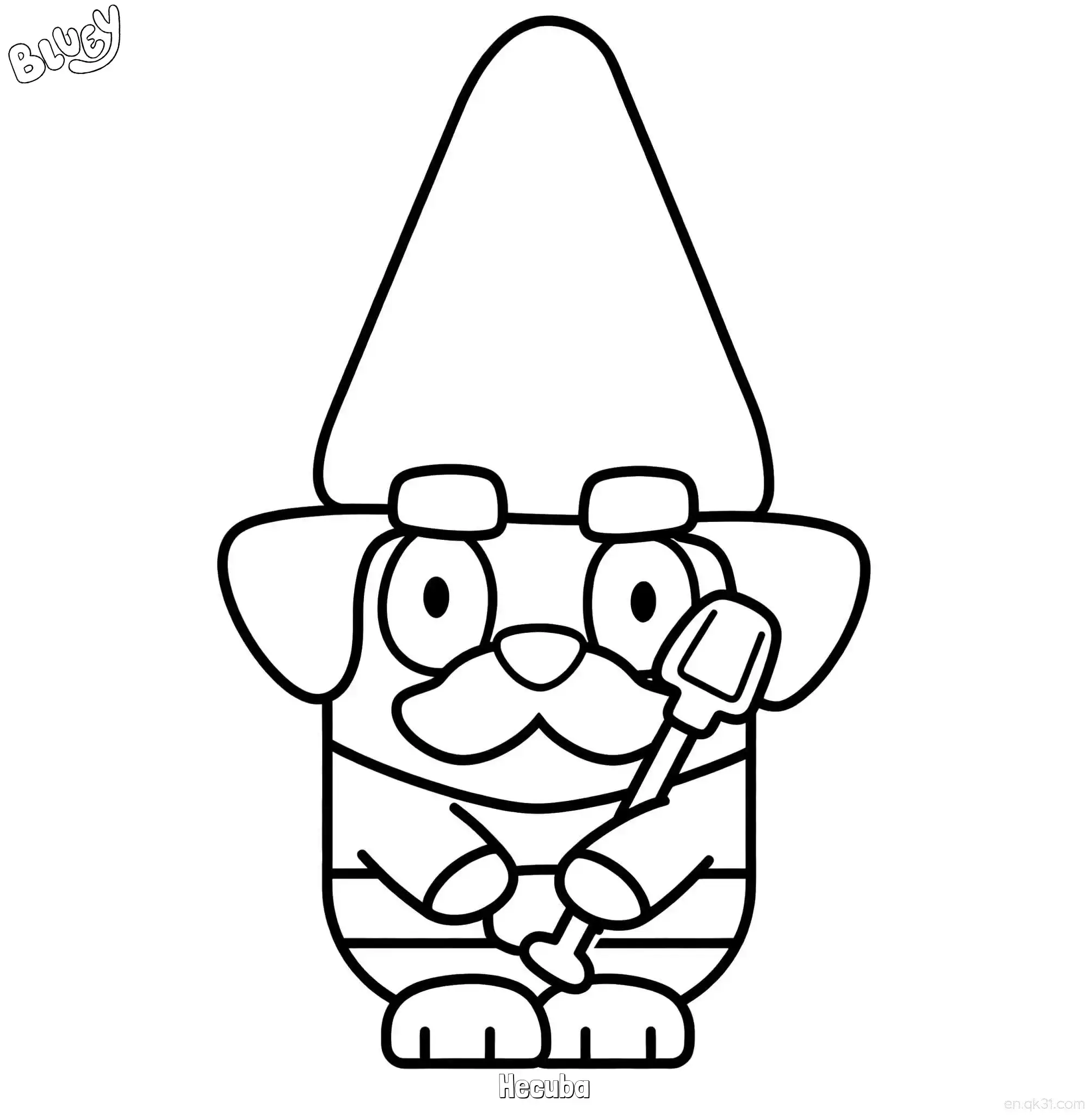 Hecuba  Coloring Page - Free Printable Bluey PDF Coloring Sheets – Free Printable Coloring Page for Kids and Adults