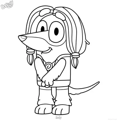 Free printable Indy 2 Coloring Page - Free Printable Bluey PDF Coloring Sheets coloring page
