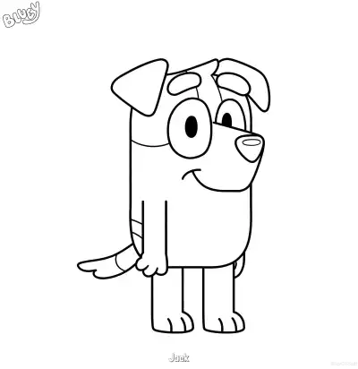 Free printable Jack 1 Coloring Page - Free Printable Bluey PDF Coloring Sheets coloring page