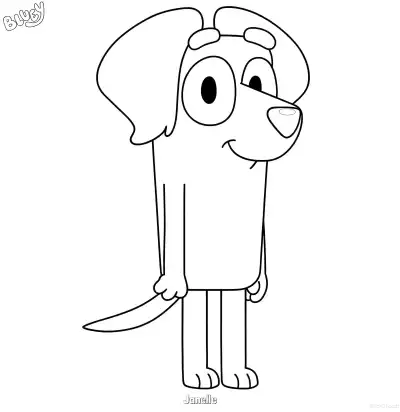 Free printable Janelle  Coloring Page - Free Printable Bluey PDF Coloring Sheets coloring page
