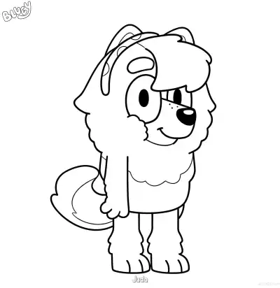 Free printable Judo  Coloring Page - Free Printable Bluey PDF Coloring Sheets coloring page