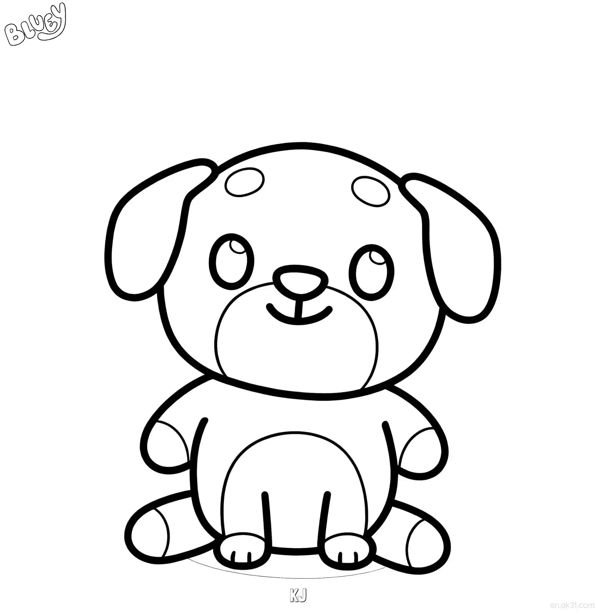 KJ  Coloring Page - Free Printable Bluey PDF Coloring Sheets – Free Printable Coloring Page for Kids and Adults