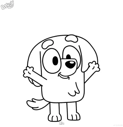 Free printable Lila  Coloring Page - Free Printable Bluey PDF Coloring Sheets coloring page