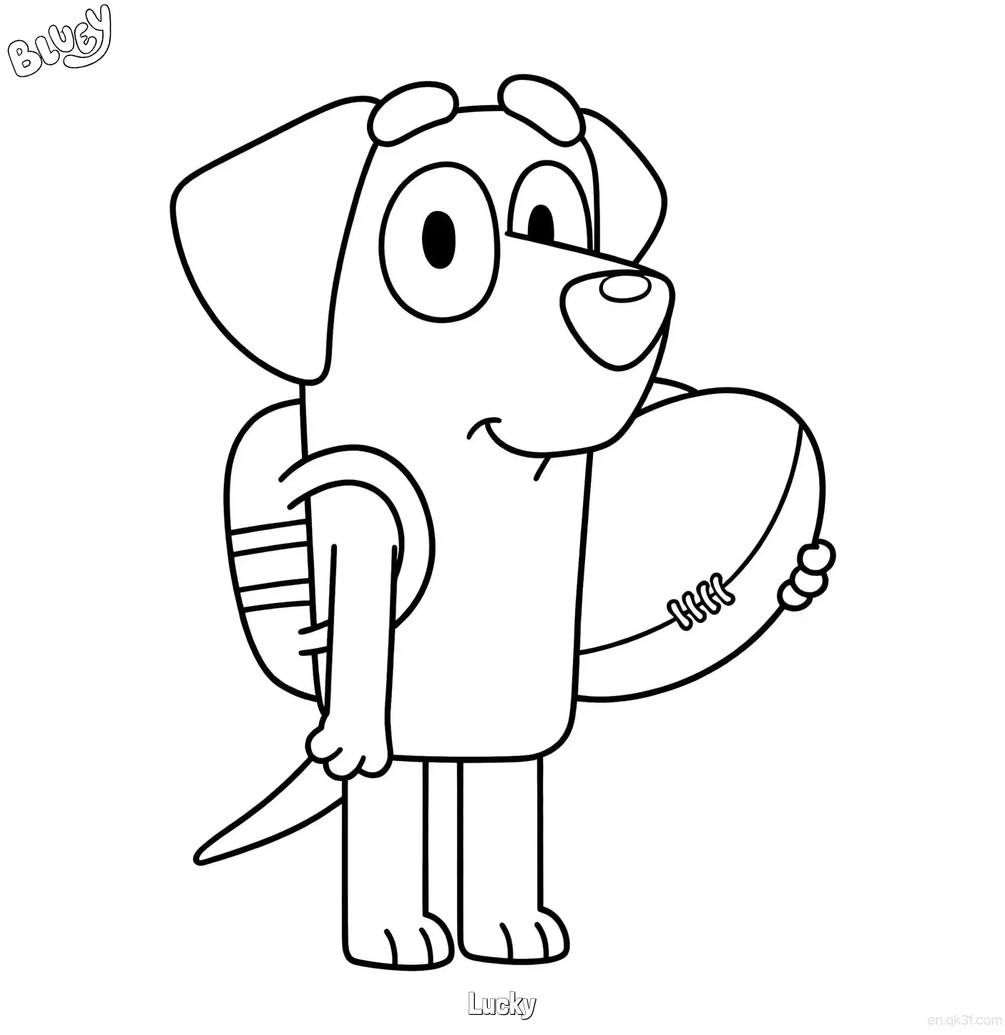 Lucky  Coloring Page - Free Printable Bluey PDF Coloring Sheets – Free Printable Coloring Page for Kids and Adults