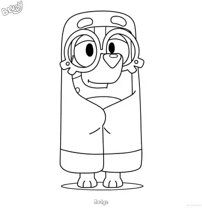 Free printable Madge  Coloring Page - Free Printable Bluey PDF Coloring Sheets coloring page
