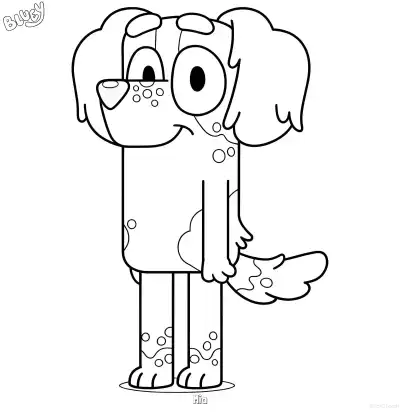 Free printable Mia  Coloring Page - Free Printable Bluey PDF Coloring Sheets coloring page