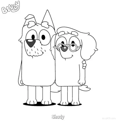 Free printable Shady  Coloring Page - Free Printable Bluey PDF Coloring Sheets coloring page