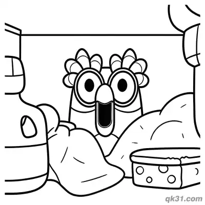 Free printable Simple Chattermax Outline Coloring Page | Easy PDF for Beginners coloring page