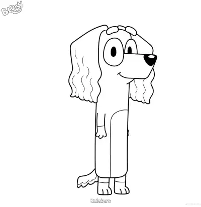 Free printable Snickers  Coloring Page - Free Printable Bluey PDF Coloring Sheets coloring page