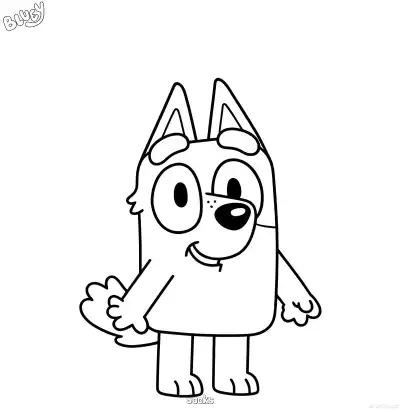 Free printable Socks 1 Coloring Page - Free Printable Bluey PDF Coloring Sheets coloring page
