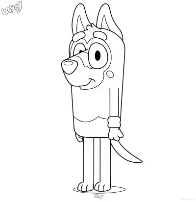 Free printable Tiny  Coloring Page - Free Printable Bluey PDF Coloring Sheets coloring page