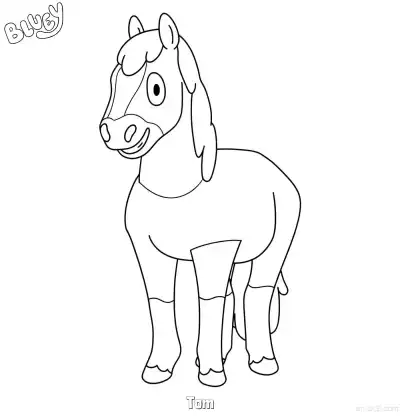 Free printable Tom  Coloring Page - Free Printable Bluey PDF Coloring Sheets coloring page