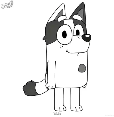 Free printable Trixie  Coloring Page - Free Printable Bluey PDF Coloring Sheets coloring page