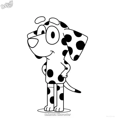 Free printable Unknown Character 1 Coloring Page - Free Printable Bluey PDF Coloring Sheets coloring page