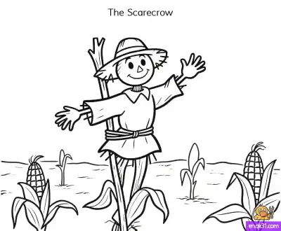 Free printable The Scarecrow Coloring Page from The Wizard of Oz coloring page
