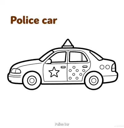 Free printable Police Car 12 Coloring Page - Free Printable American Police Car PDFS Coloring Sheets coloring page