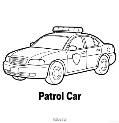 Free printable Police Car 13 Coloring Page - Free Printable American Police Car PDFS Coloring Sheets coloring page
