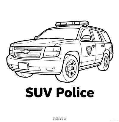 Free printable Police Car 14 Coloring Page - Free Printable American Police Car PDFS Coloring Sheets coloring page