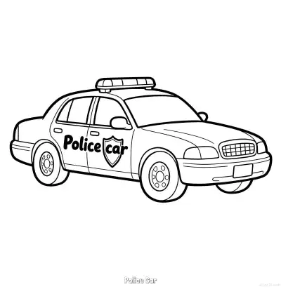 Free printable Police Car 2 Coloring Page - Free Printable American Police Car PDFS Coloring Sheets coloring page