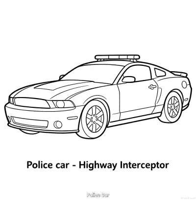 Free printable Police Car 22 Coloring Page - Free Printable American Police Car PDFS Coloring Sheets coloring page