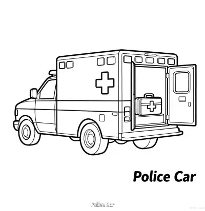 Free printable Police Car 31 Coloring Page - Free Printable American Police Car PDFS Coloring Sheets coloring page
