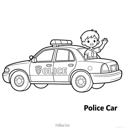 Free printable Police Car 33 Coloring Page - Free Printable American Police Car PDFS Coloring Sheets coloring page