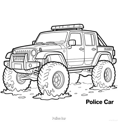 Free printable Police Car 35 Coloring Page - Free Printable American Police Car PDFS Coloring Sheets coloring page