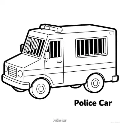 Free printable Police Car 37 Coloring Page - Free Printable American Police Car PDFS Coloring Sheets coloring page