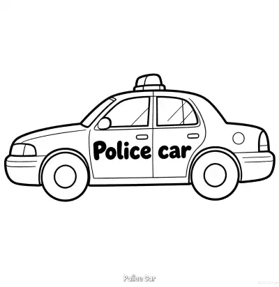 Free printable Police Car 44 Coloring Page - Free Printable American Police Car PDFS Coloring Sheets coloring page