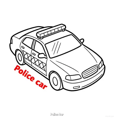 Free printable Police Car 6 Coloring Page - Free Printable American Police Car PDFS Coloring Sheets coloring page