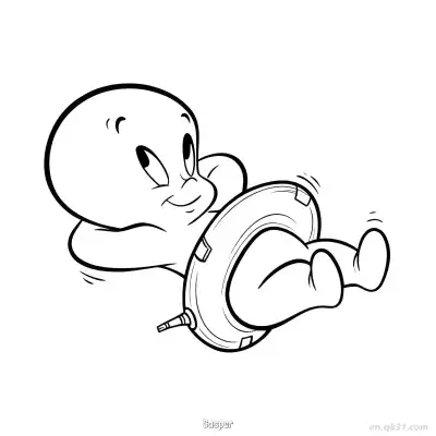 Free printable Casper 1 Coloring Page - Free PDF Printable Casper the Friendly Ghost Coloring Sheets coloring page
