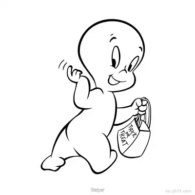 Free printable Casper 3 Coloring Page - Free PDF Printable Casper the Friendly Ghost Coloring Sheets coloring page