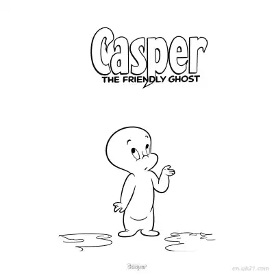 Free printable Casper 6 Coloring Page - Free PDF Printable Casper the Friendly Ghost Coloring Sheets coloring page