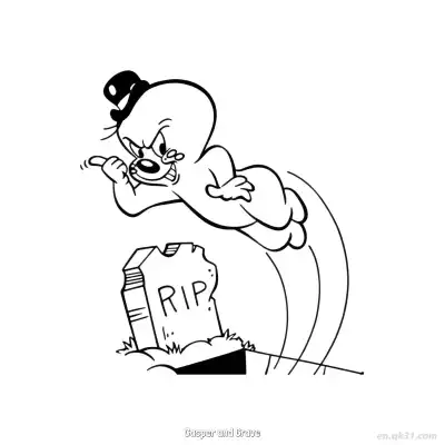 Free printable Casper and Grave  Coloring Page - Free PDF Printable Casper the Friendly Ghost Coloring Sheets coloring page