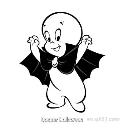 Free printable Casper Halloween 5 Coloring Page - Free PDF Printable Casper the Friendly Ghost Coloring Sheets coloring page