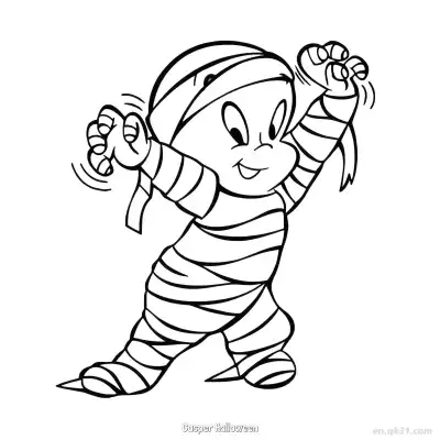 Free printable Casper Halloween 6 Coloring Page - Free PDF Printable Casper the Friendly Ghost Coloring Sheets coloring page
