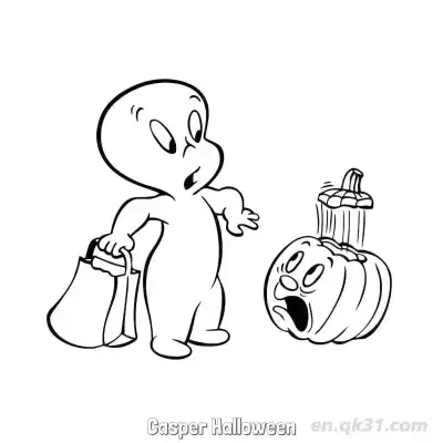 Free printable Casper Halloween 7 Coloring Page - Free PDF Printable Casper the Friendly Ghost Coloring Sheets coloring page