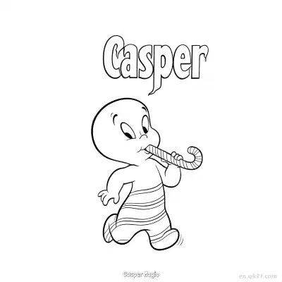 Free printable Casper Magic  Coloring Page - Free PDF Printable Casper the Friendly Ghost Coloring Sheets coloring page