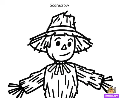 Free printable Scarecrow Coloring Page: Fun Wizard of Oz Printable coloring page