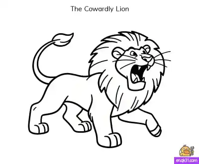 Free printable The Cowardly Lion Coloring Page | Wizard of Oz Characters coloring page